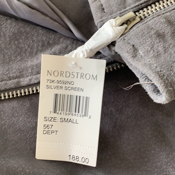 Blank NYC Suede Moto Jacket GREY NWT Never worn - Picture 4 of 7